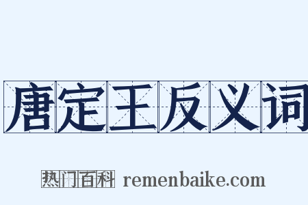 唐定王反义词是什么意思的图片